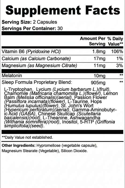 Somna Sleep Formula – Magnesium & Ashwagandha Capsules